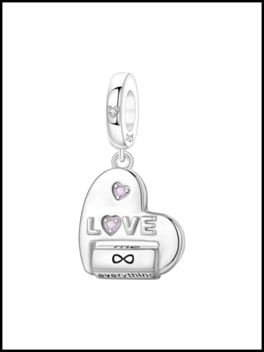 925 Sterling Silver Charm Bead for Bracelet Necklace Jewelry Women Mom Spinning